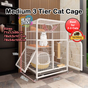 3 Tier Cat Cage Medium Size